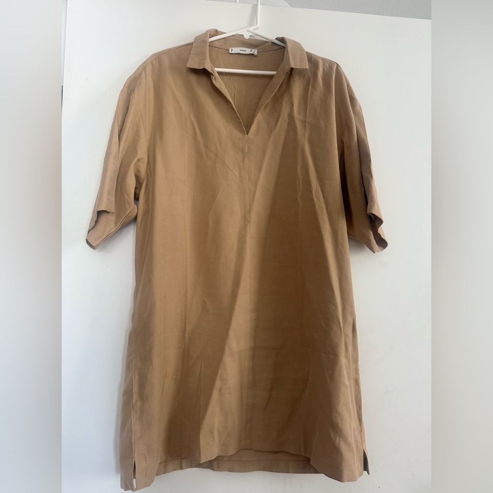 Mango Lagenlook Oversized Shirt Dress Lightweight Size 4